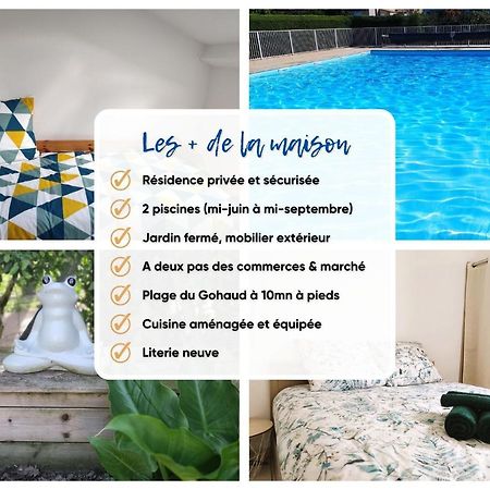 Charmante Maison De Vacances, 4P, Piscines, Proche Gohaud Saint-Michel-Chef-Chef Luaran gambar